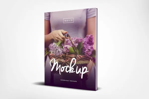 موکاپ کتاب جلد ضخیم ایستاده 3